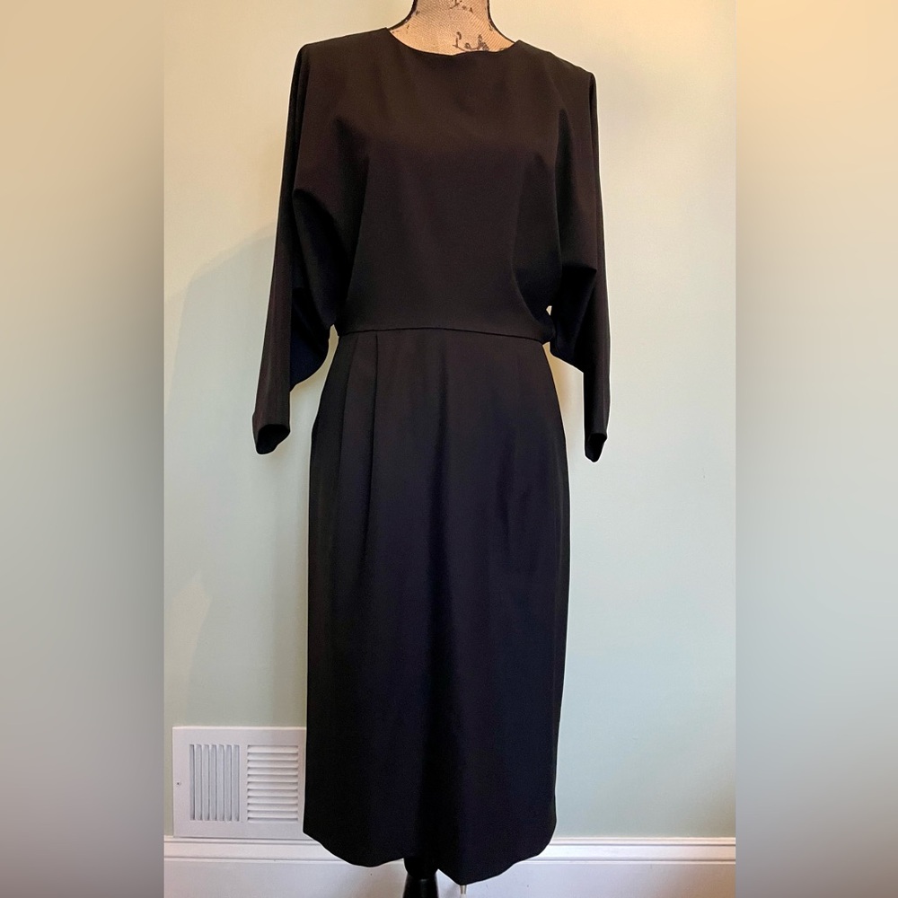 Pashmina Black Long Sleeve Dress